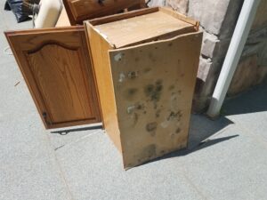 Mold behind Kitchen Cabinets